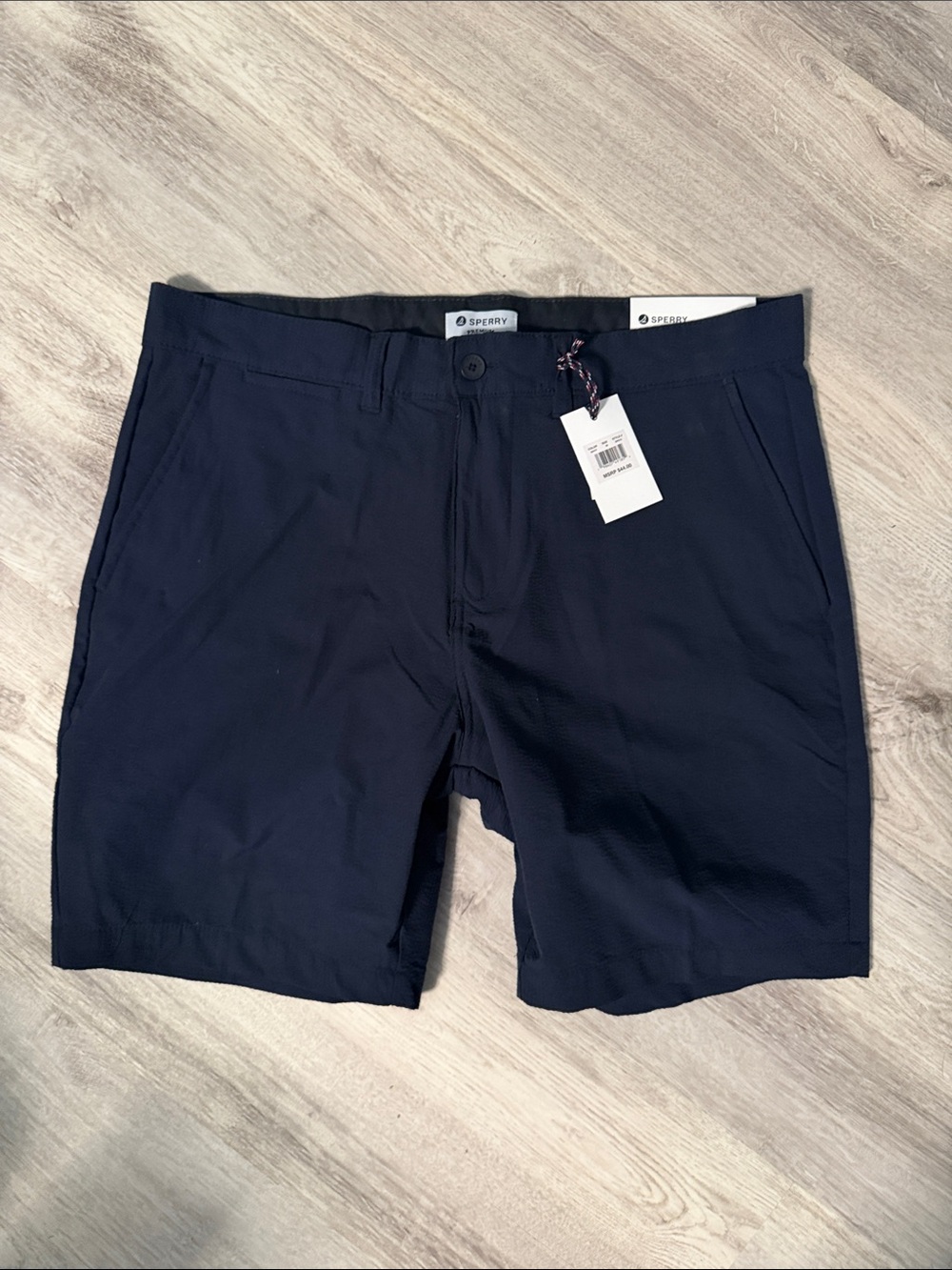 Sperry Men's Navy Flat-Front Performance Shorts